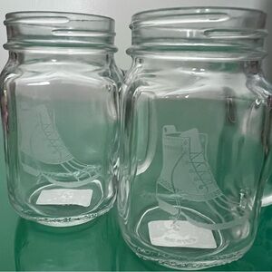 L.L. Bean Clear Glass Mason Jars with Boot Design